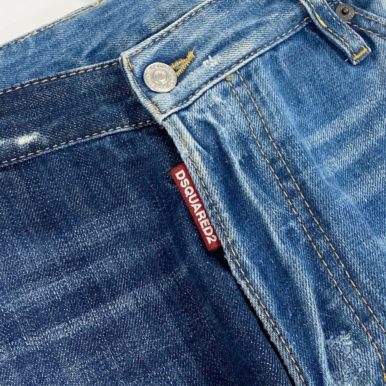 49L9 DSQUARED2 ディースクエアード Classic Kenny Jean デニムジーンズ ダメージ リペア加工 S74LA0893 S30281 48サイズ インディゴ メンズo07t