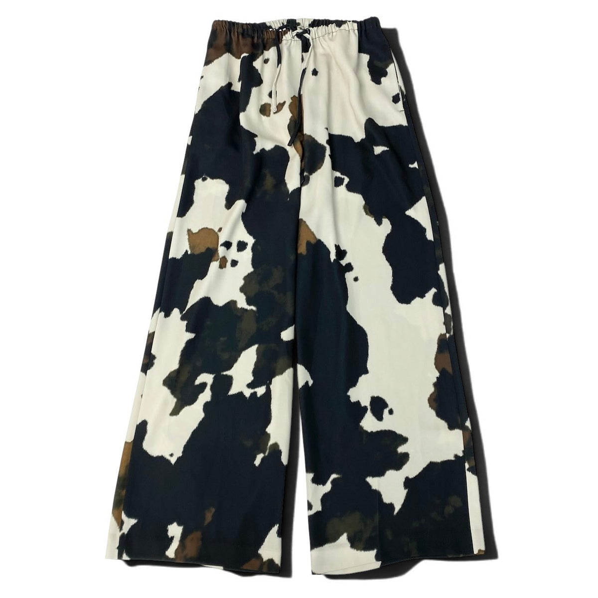 j29 【新品保管品】DRIES VAN NOTEN カウプリント ワイドイージーパンツ ボトムス  34サイズ マルチカラー ポリエステル100％ レディース 女性用u02t