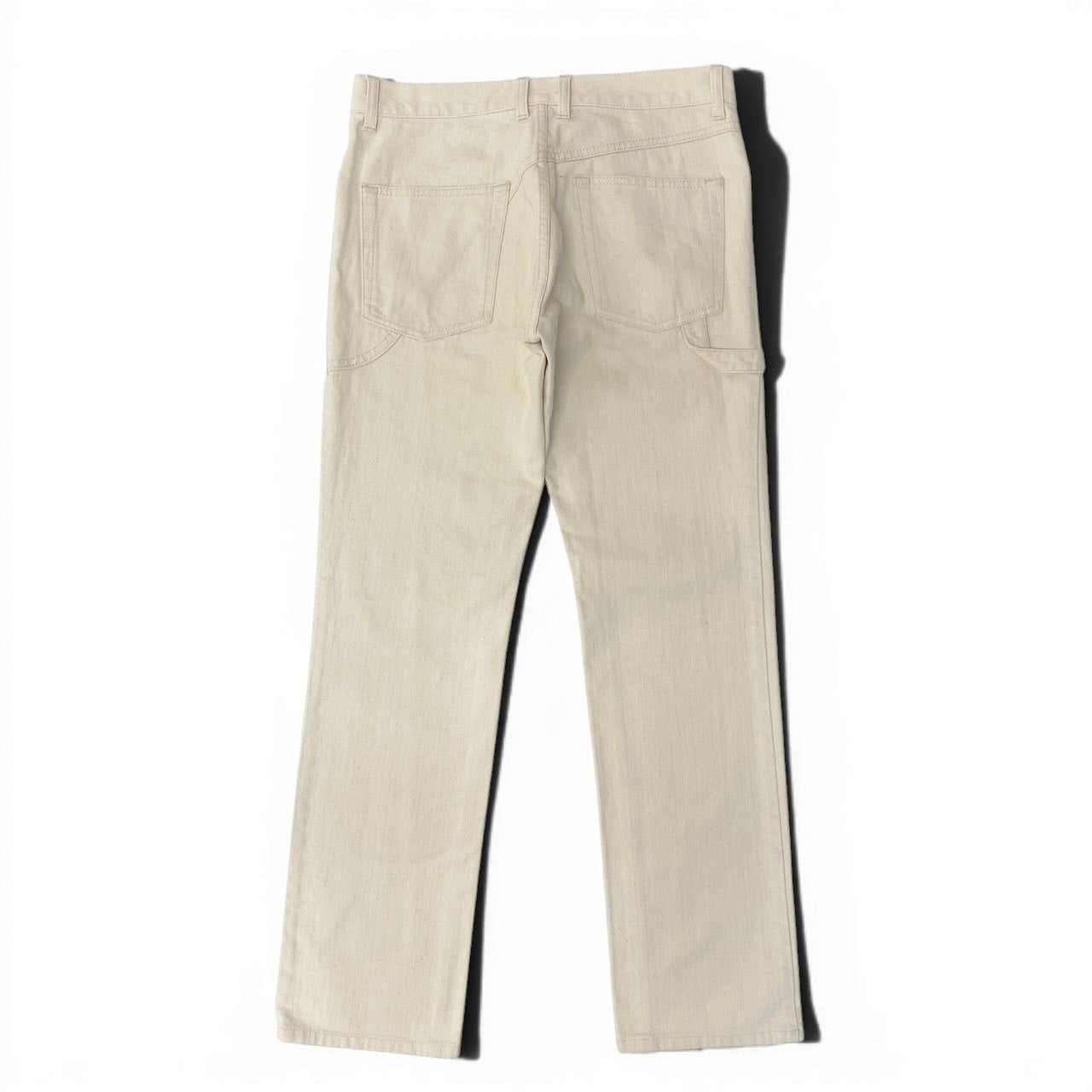 55d30 ALEXANDER MCQUEEN アレキサンダーマックイーン ワークパンツ カラーデニム ボトムス イタリア製 アイボリー系 コットン100％ メンズ 紳士服u02t