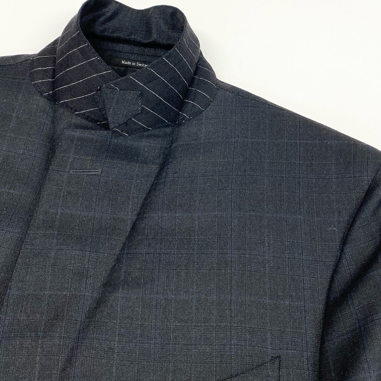 12i25 《美品》 Ermenegildo Zegna エルメネジルドゼニア TROFEO シングルスーツ セットアップ ビジネス 221224 サイズ52R グレー チェック ウール メンズ 大きいサイズu02t