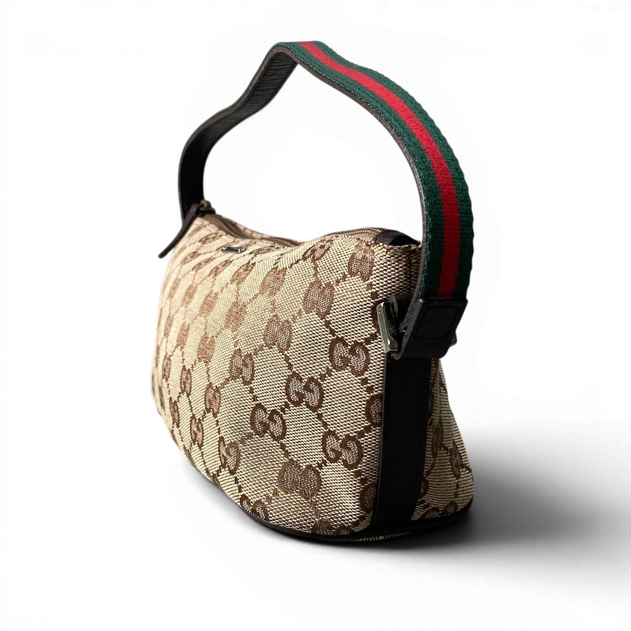 e29 GUCCI グッチ シェリーライン アクセサリーポーチ GGロゴ キャンバス ベージュ レディースta1
