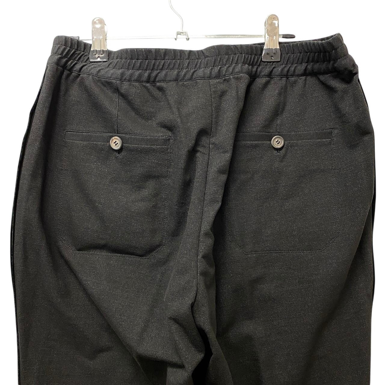 21f16【未使用タグ付】 LANVIN ランバン SLIM FIT テーパードパンツ 伸縮ストレッチ サイズ48 ブラック メンズ 紳士服u02t