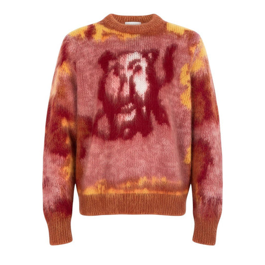 j9 【新品保管品】DIOR Homme 2021AW PETER DOIG モヘアニット ニットセーター Sサイズ レッド系 メンズ 男性用k02i