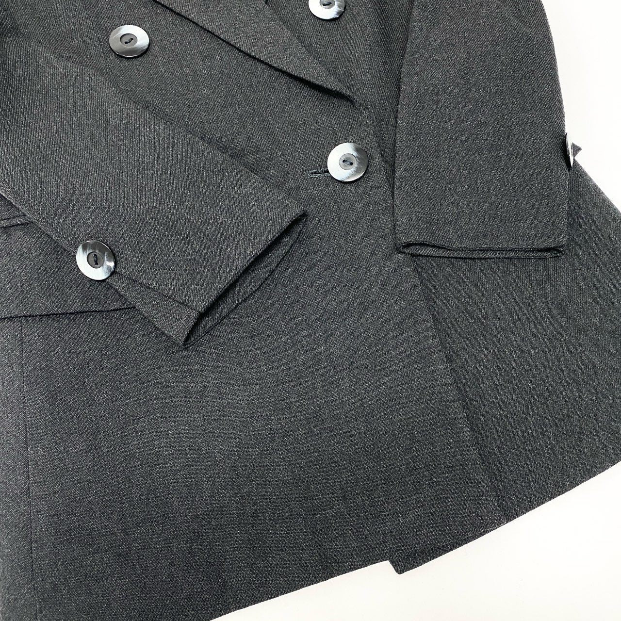 Ec5 Christian Dior クリスチャンディオール ダブルブレストテーラードジャケット ウールジャケット ブレザー Mサイズ ダークグレー レディース 女性用o07t