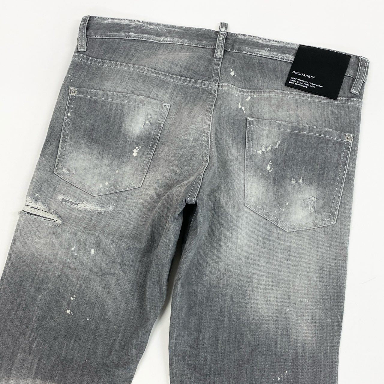 49L9 【美品】DSQUARED2 ディースクエアード COOL GUY JEAN ストレッチ デニム ウォッシュ ダメージ加工 S71LB1147 S30260 50サイズ グレー メンズo07t