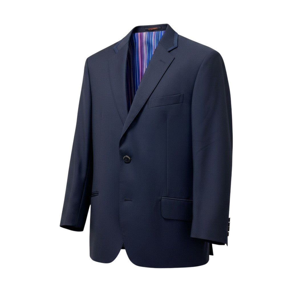 85g5 ETRO エトロ 裏ストライプ テーラードジャケット サイズ54 ネイビー ブレザー フォーマル 紳士服t18r