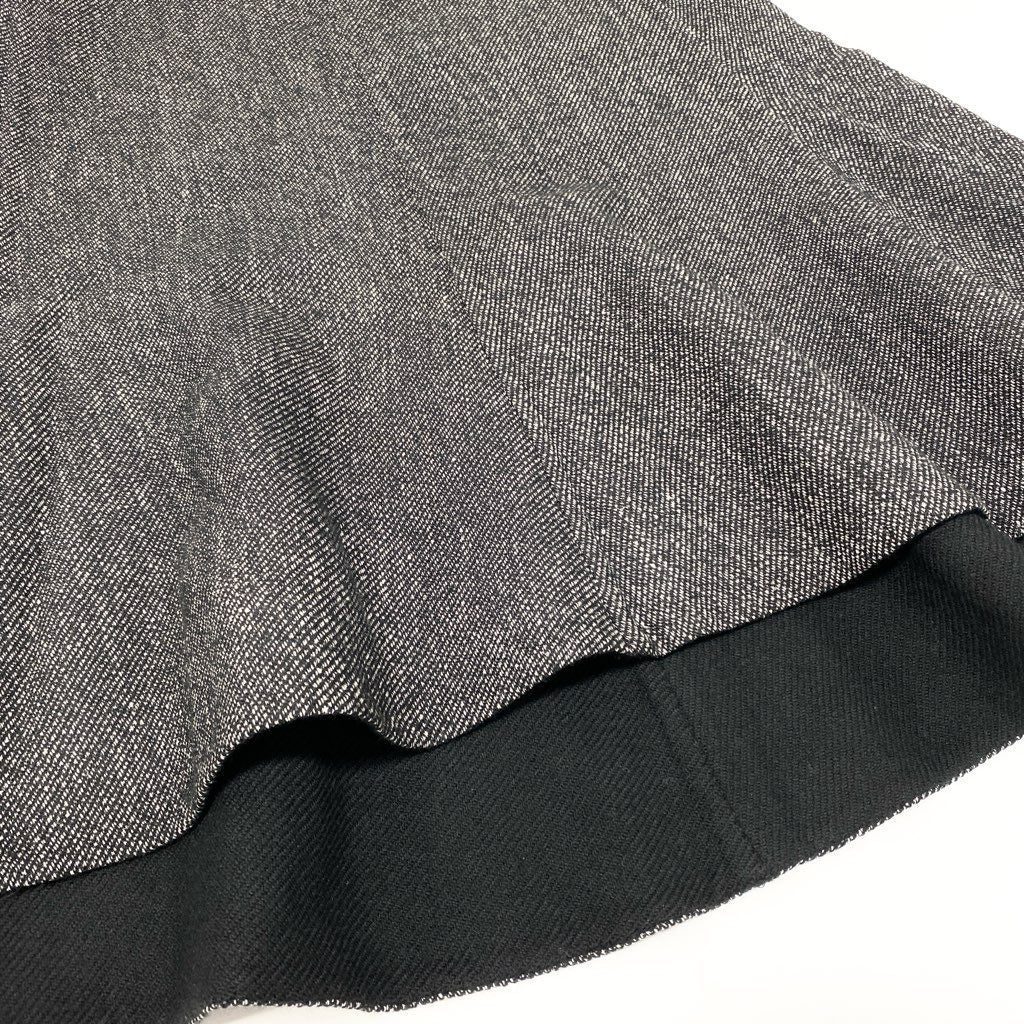 79L15 CELINE セリーヌ フィッシュテールスカート ミドル丈 メランジ バックジップ 38 ブラック レディース 女性用u02t