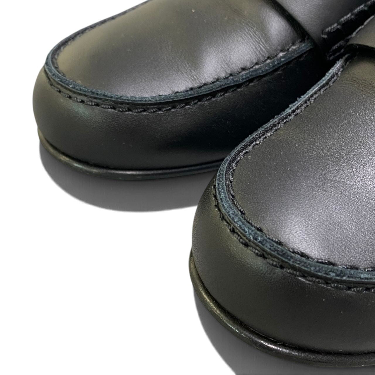 i1 Hermès エルメス アンタンポレル50 チャンキーヒール パンプス サイズ38 1/2 ブラック レザー レディースk02i