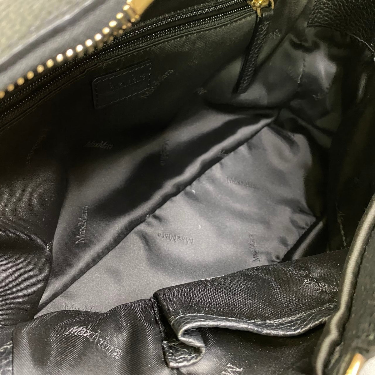 Bj2 Max Mara マックスマーラ ミニボストン レザーバッグ Mini Boston Leather Bag ブラック ハンドバッグ 鞄t18r