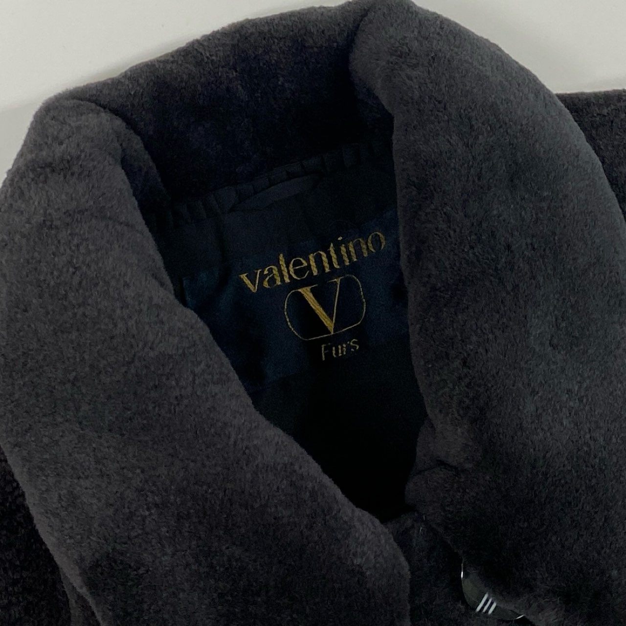 27L1 VALENTINO ヴァレンティノ SAGA MINK ROYAL サガミンクロイヤル 金サガ シェアードミンク ロングコート サイズF ダークグレー 最高級本毛皮 FUR COATt18r