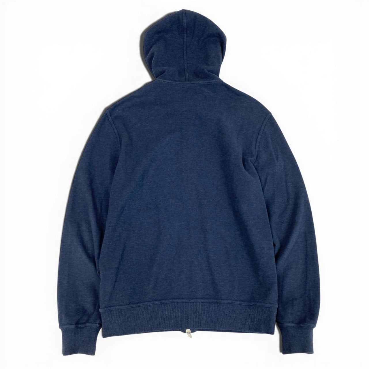 68b11【美品】BRUNELLO CUCINELLI ブルネロクチネリ ダブルジップフーディー パーカー イタリア製 XSサイズ ネイビー メンズ 男性用k02i