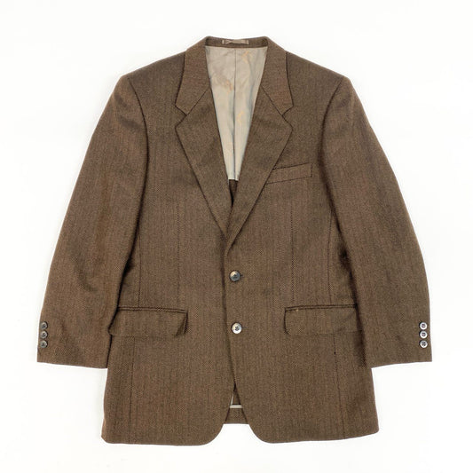 59h28 Dunhill ダンヒル アンコンジャケット テーラードジャケット ブレザー ビジネス フォーマル ブラウン カシミヤ100 メンズo07t