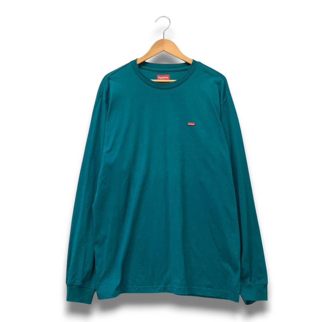 83b26 Supreme シュプリーム 24SS スモールボックスロゴTシャツ ロングスリーブTシャツ Lサイズ グリーン系 コットン100％ メンズ 男性用u02t