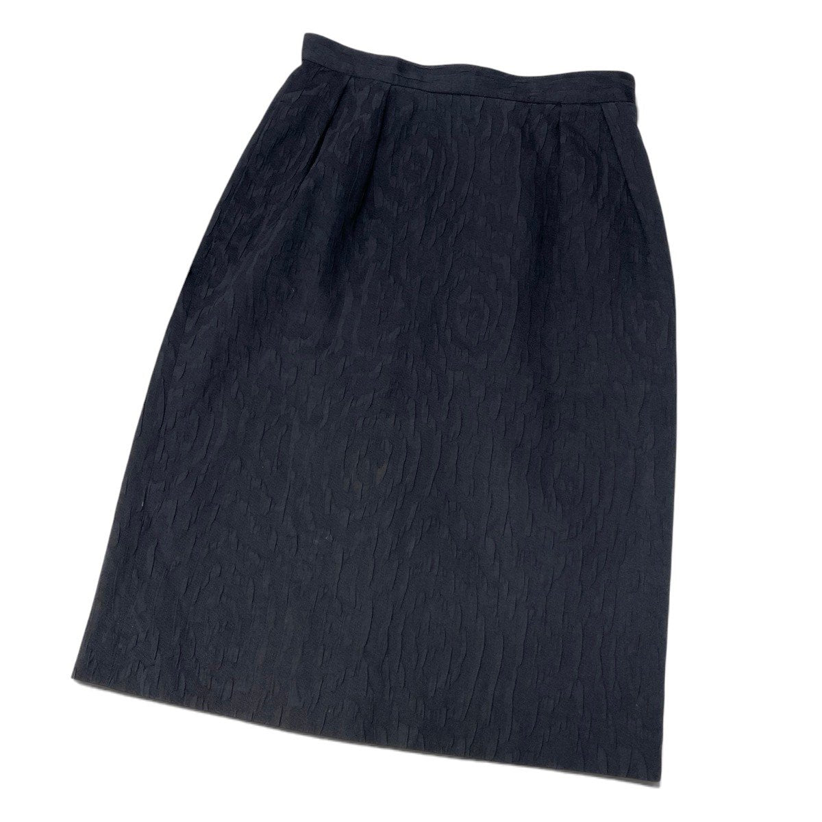 76i2 Christian Dior クリスチャンディオール セットアップ スカートスーツ ノーカラー 半袖ジャケット ダブルブレスト サイズ9 ブラック レディースo07t