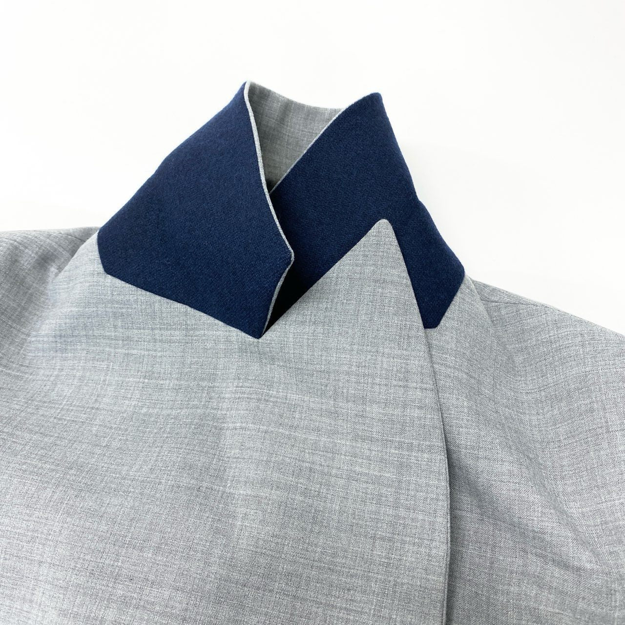 75c4 sacai サカイ Suiting Mix Jacket テーラードジャケット レイヤードジャケット 21-05648 2サイズ グレー レディース 女性用o07t