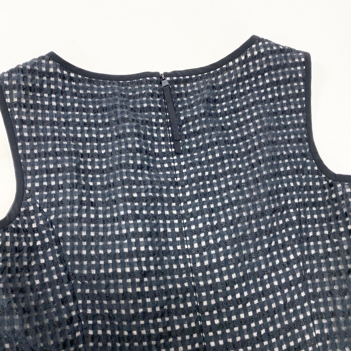 75g23 【未使用タグ付】 FOXEY フォクシー 24SS Early Summer Dress Lgende ノースリーブ ドレスワンピース 44361 サイズ38 ブラック レディースt18r