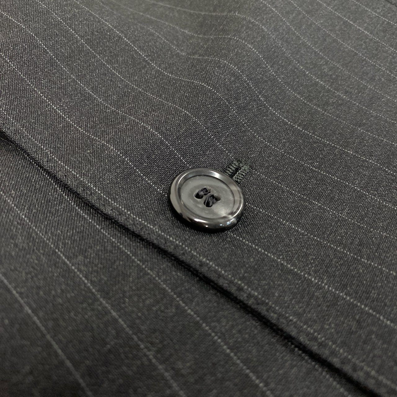 3k28 Brooks Brothers ブルックスブラザーズ セットアップスーツ シングル 3B ストライプ柄 背抜き ウール混 メンズ 紳士服 ビジネス 40REG ブラックu02t