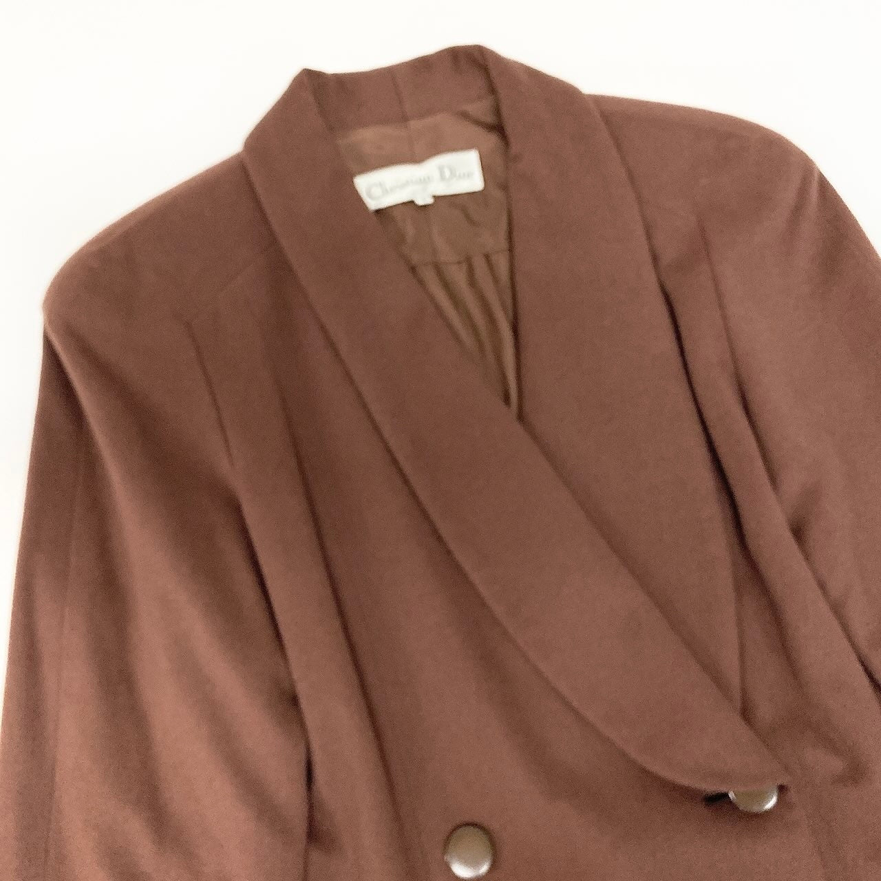 83c27 Christian Dior クリスチャンディオール セットアップスーツ フォーマル ウールジャケット 秋冬 レディース 女性用 11 ブラウンu02t