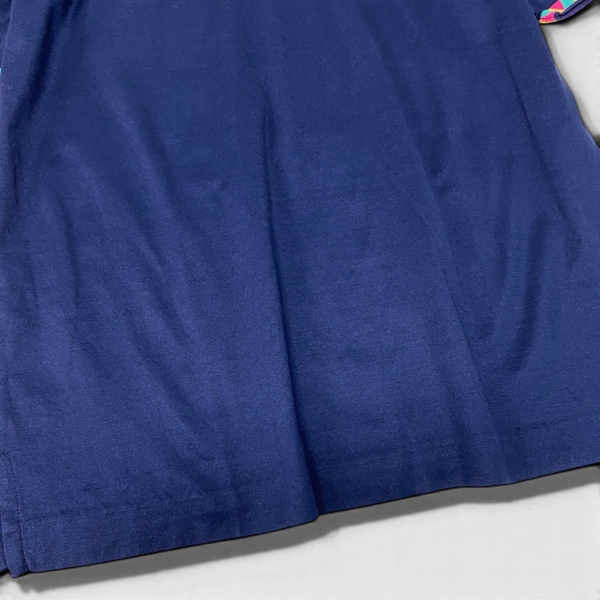 If11 Yves Saint Laurent イヴサンローラン YSLロゴ刺繍 Tシャツ 半袖カットソー トップス Mサイズ ネイビー  コットン レディースo07t