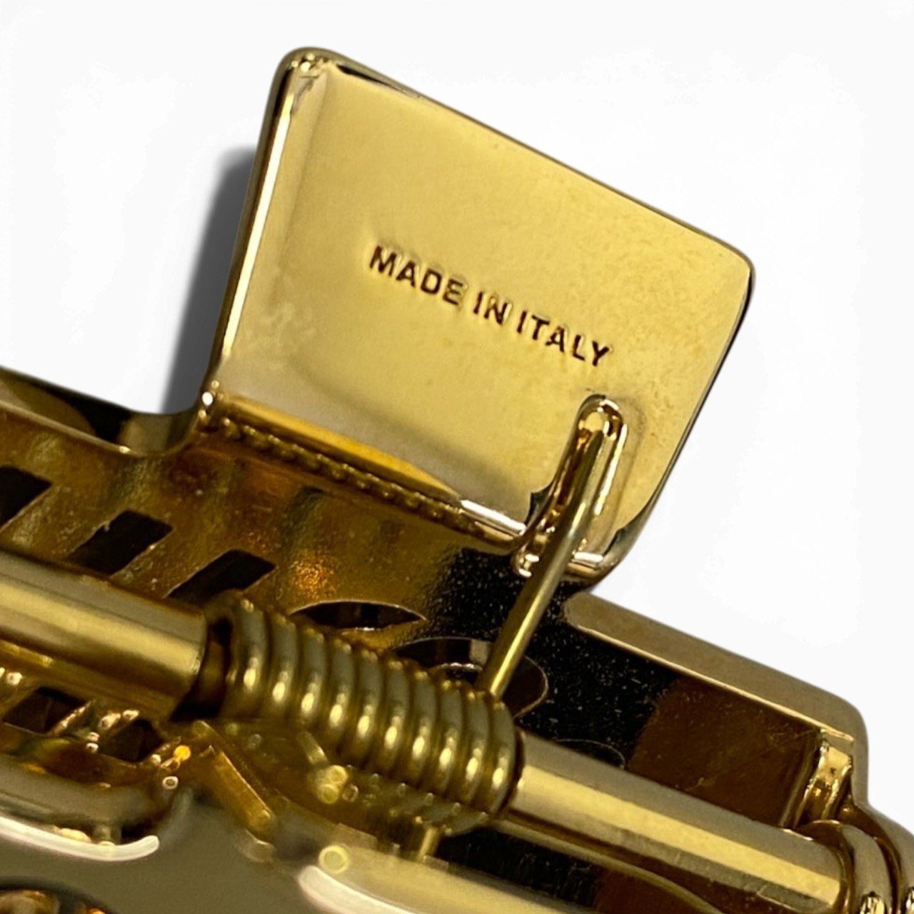 c4 【美品】miu miu ミュウミュウ ゴールド メタル ヘアクリップ レディース 女性用 ヘアアクセサリーta1