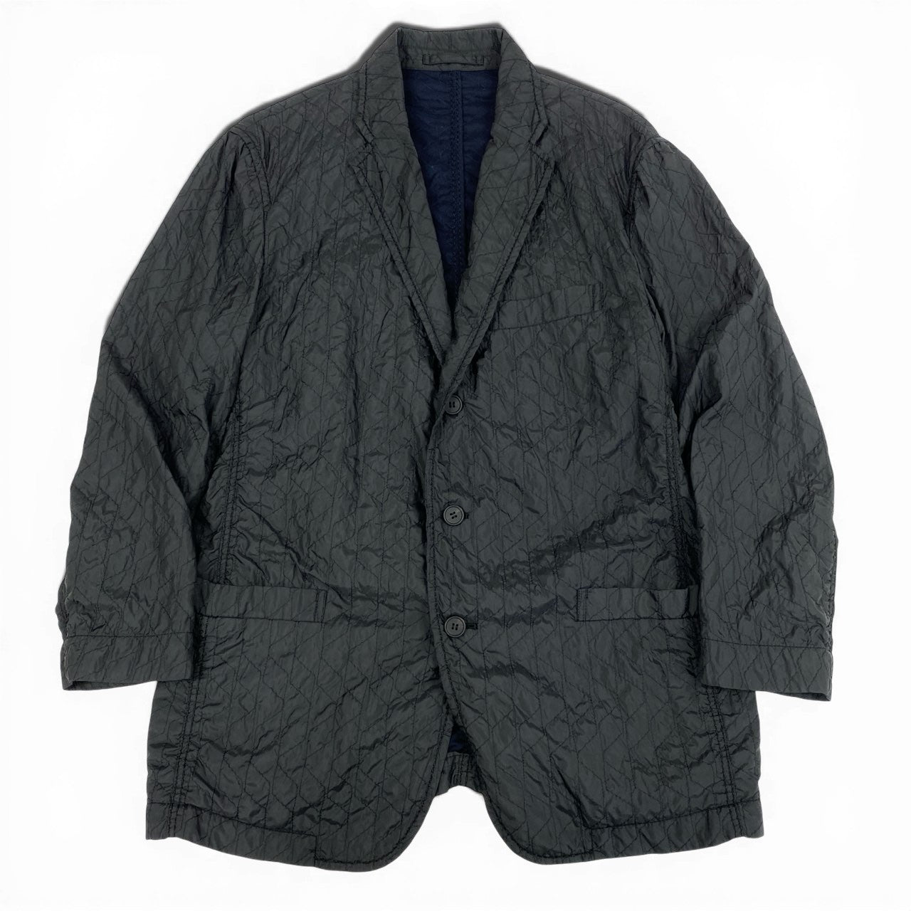 3L27 00’s Issey Miyake イッセイミヤケ Quilted Tailored Jacket テーラードジャケット フォーマル Size 4 メンズ 男性用k02i