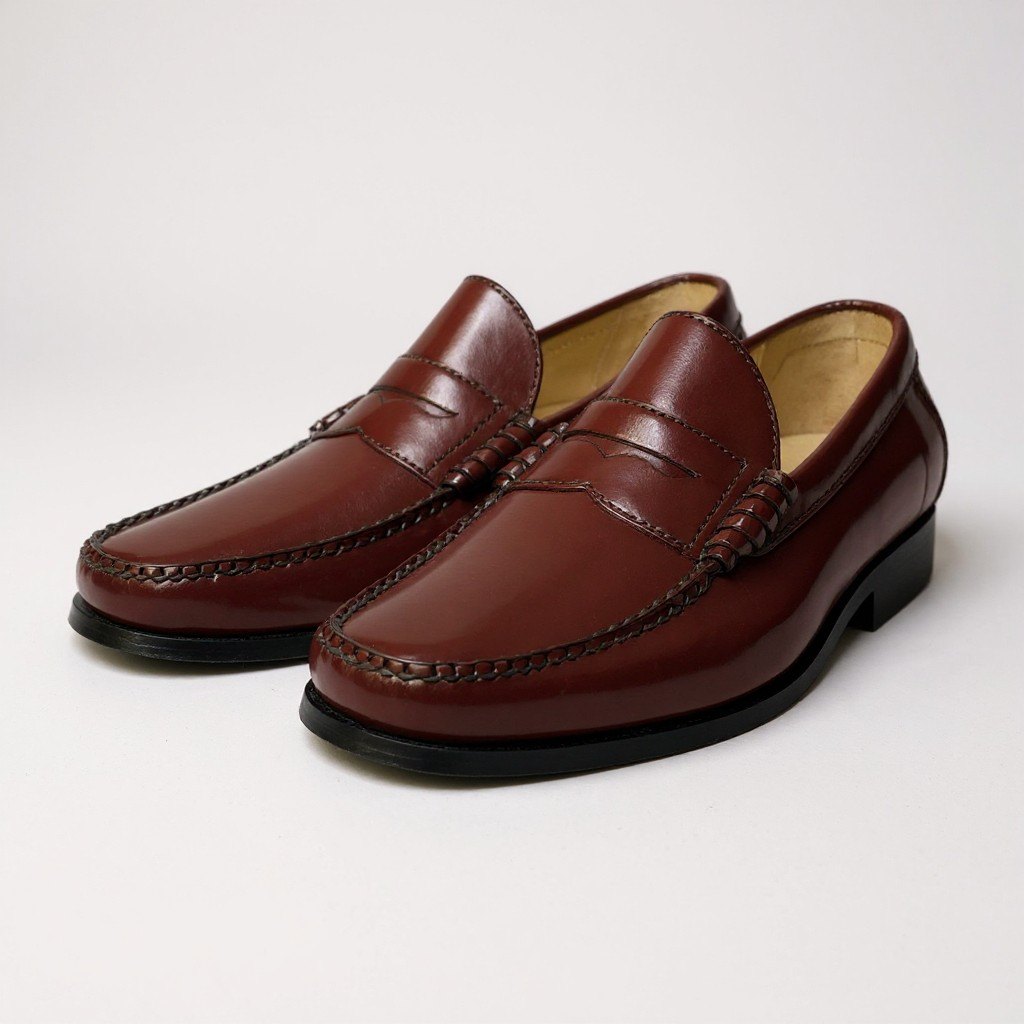 2a23 【美品】 REGAL リーガル コインローファー レザーシューズ  革靴 メンズ 紳士靴 Y740 7 1/2 WINE  バーガンディーu02t