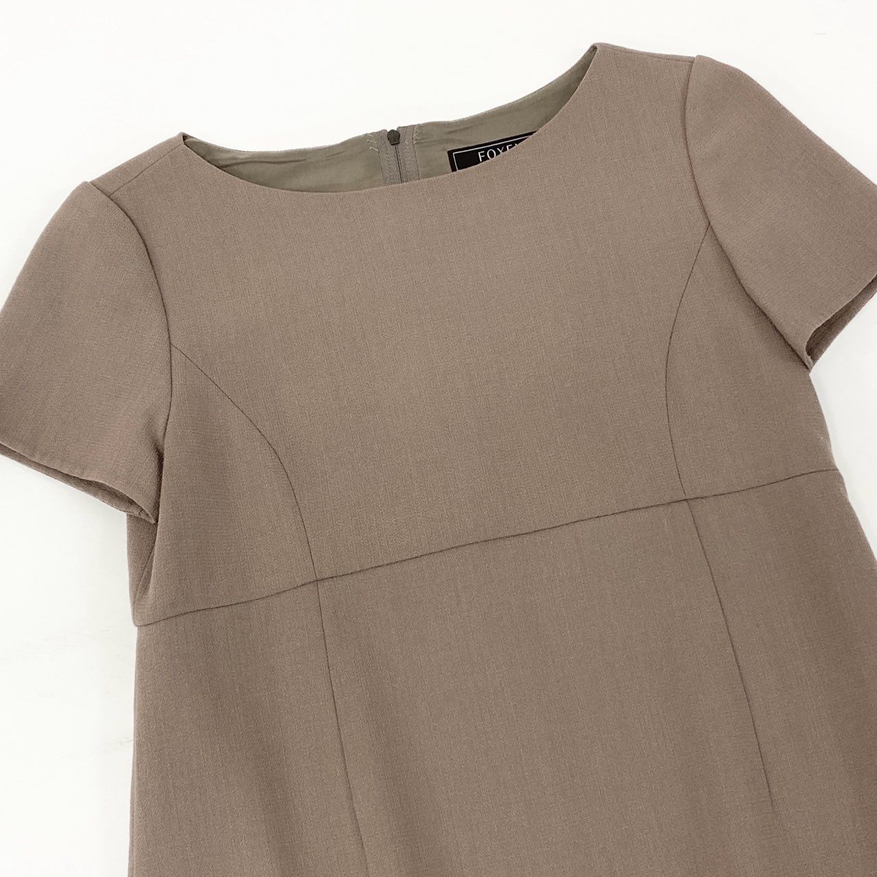 17k9 FOXEY BOUTIQUE フォクシー ブティック Savarin 半袖ワンピース ドレス 日本製 41454 40 ブラウン系 レディースo07t