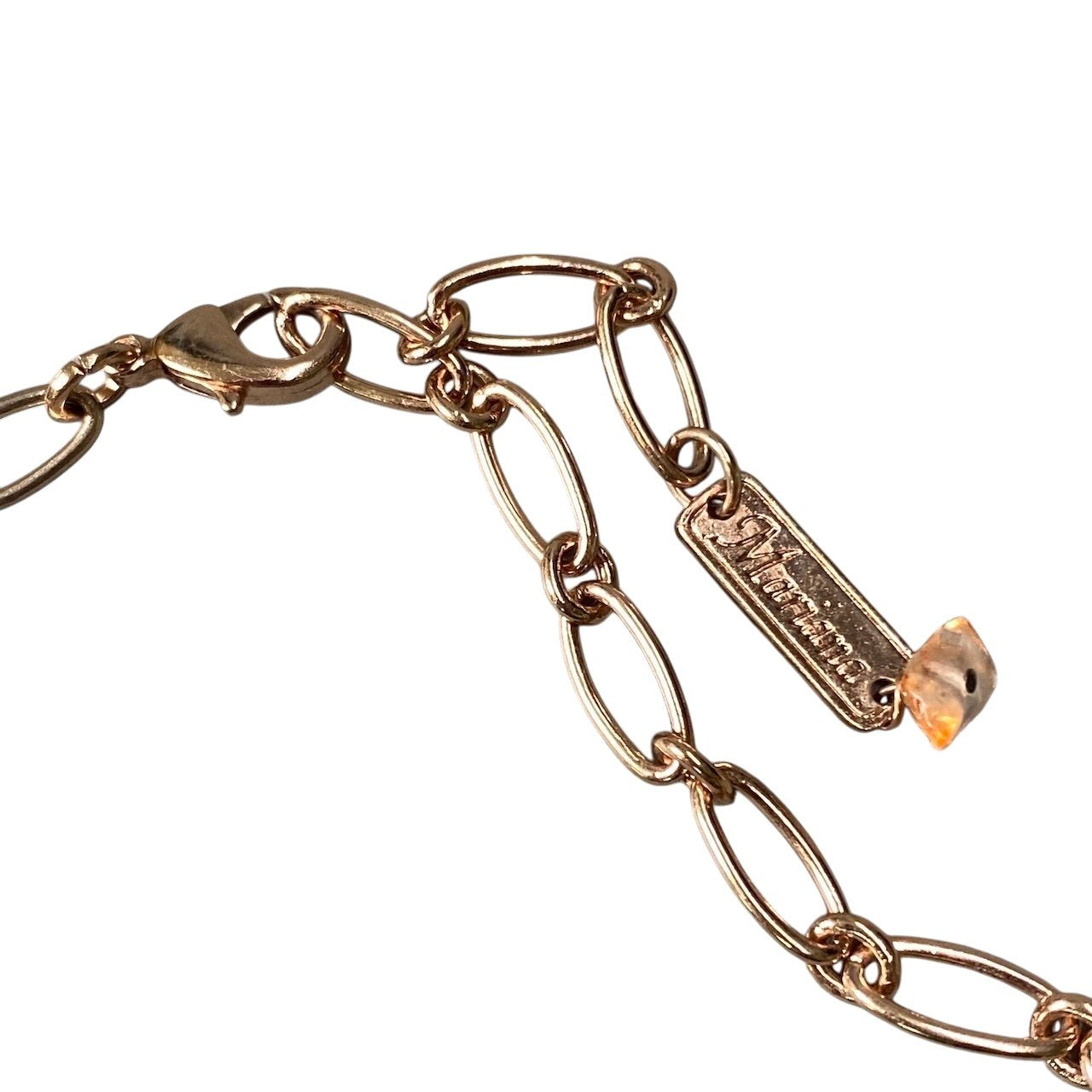 h11 14 《美品》 Mariana マリアナ 天然石 × クリスタル ビジュー ペールオレンジ ゴールド アクセサリー ジュエリー アンティークt18r
