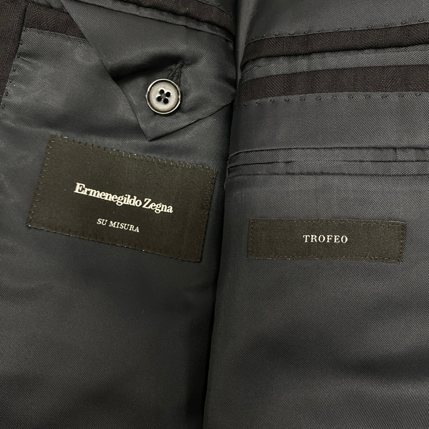17k10 Ermenegildo Zegna エルメネジルドゼニア セットアップ スーツ ビジネス フォーマル   48Rサイズ ネイビー メンズu02t
