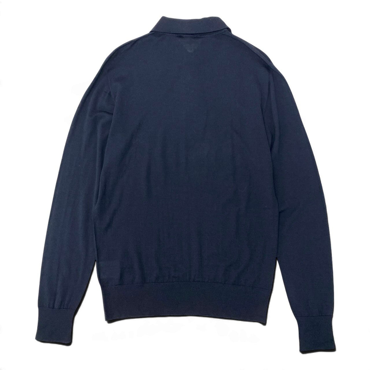 47j16 【未使用】 DIOR HOMME ディオール オム Bee刺繍 ロングスリーブ ニットポロシャツ 013M600AT069 サイズM ブラック ウール100％ メンズu02t