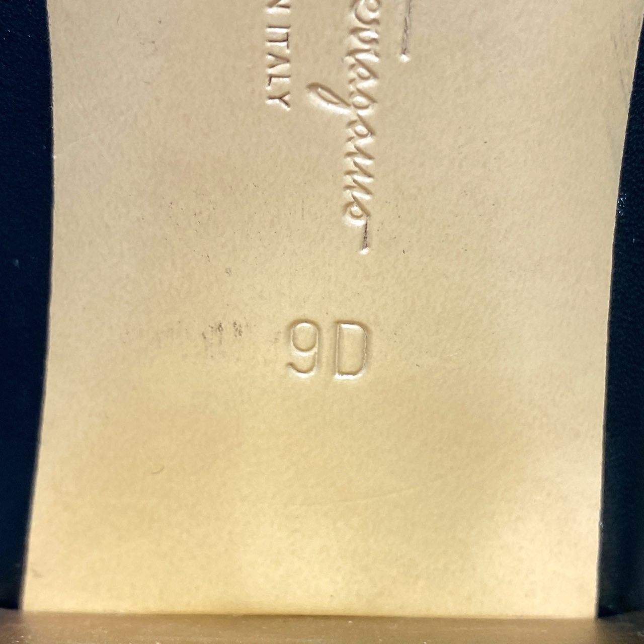 1l19 Salvatore Ferragamo サルヴァトーレ フェラガモ ガンチーニ レザーロングブーツ 9 D ブラック ゴールド Leather イタリア製 シューズ