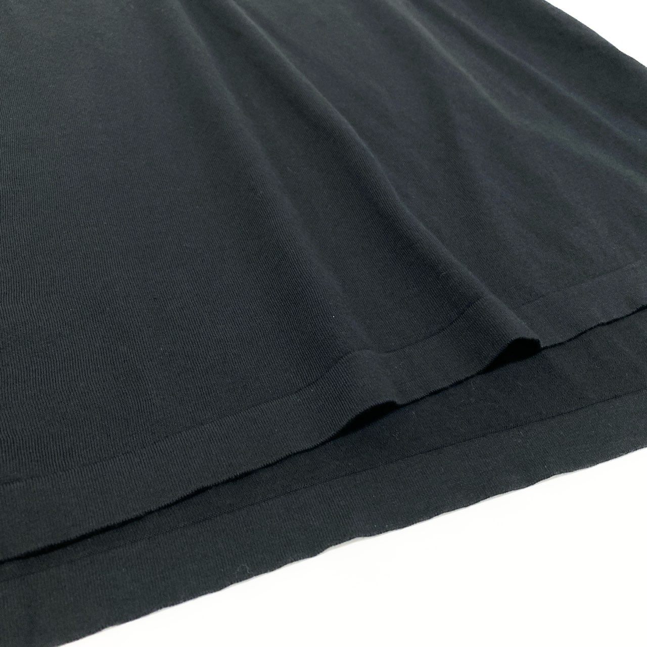 3l27 lucien pellat-finet ルシアンペラフィネ 半袖 ニットポロシャツ コットンニット ワンポイント刺繡 スカル メンズ 紳士服 L ブラック 綿100％k02i