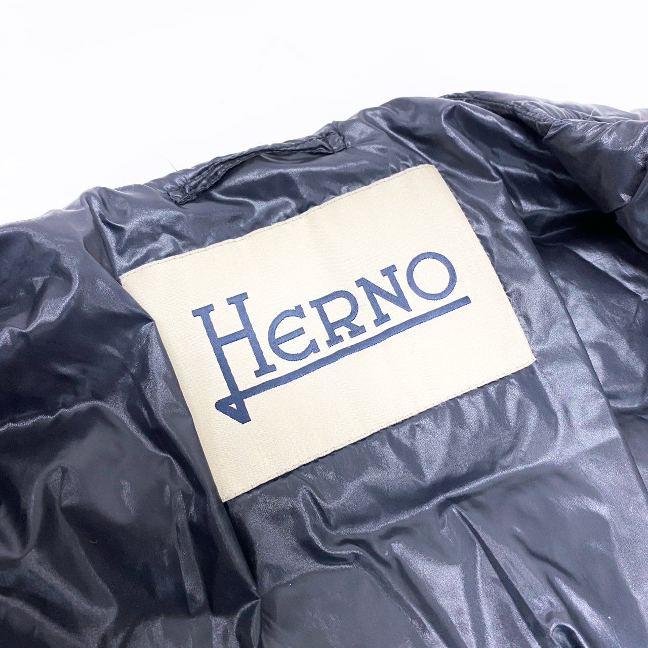 14j10 HERNO ヘルノ フリアダウンコート ダウンジャケット ロング ノーカラー  アウター レディース PI337D-12017-9300 42 ブラックu02t
