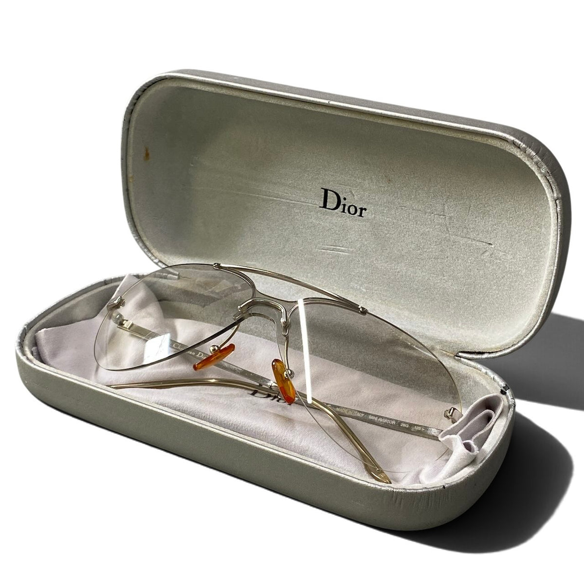 j19 Christian Dior クリスチャンディオール MINI AVIATOR 29G リムレスサングラス Rimless Sunglasses シルバーt18r