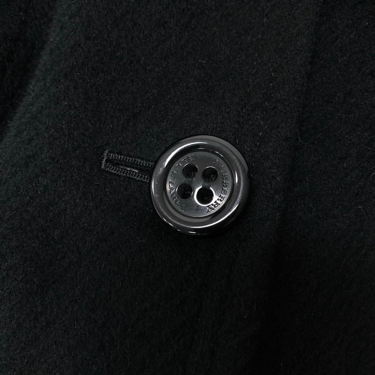 89g20 BURBERRY LONDON BLUE LABEL バーバリーロンドン ブルーレーベル ウールトレンチコート アンゴラ混 裏地ノバチェック サイズ40 ブラック レディース 女性用o07t