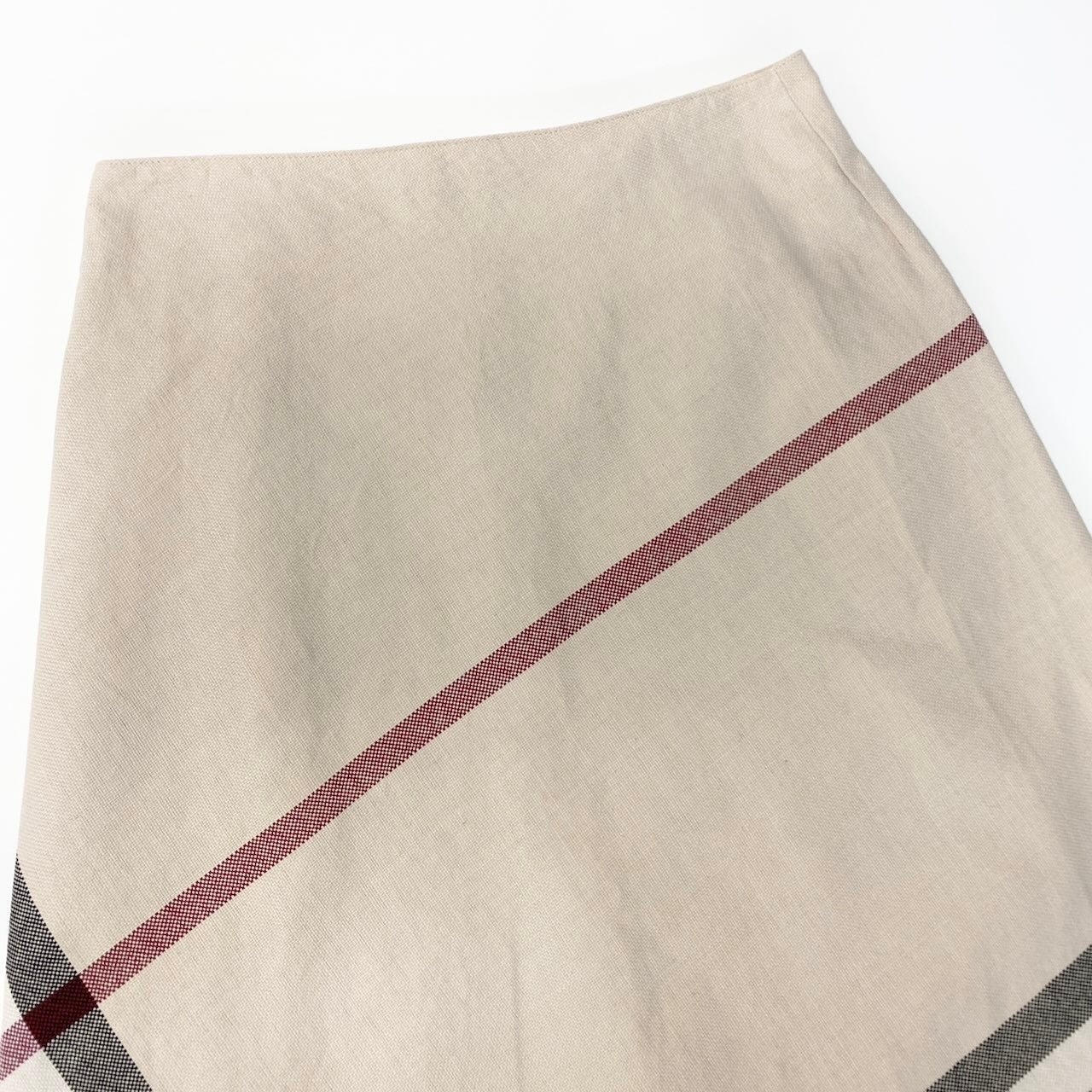Ic30  BURBERRY LONDON バーバリー ラップスカート 巻きスカート ミモレ丈 チェック柄 サイズ38 ライトベージュ コットン100％ レディース 女性服u02t