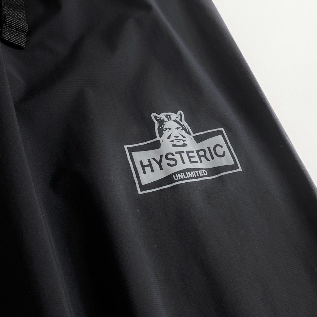 9d10-2 【美品】 HYSTERIC  ヒステリックグラマー SEE NO EVIL PERTEX パーテックス 耐水トラックパンツ L ブラック メンズ