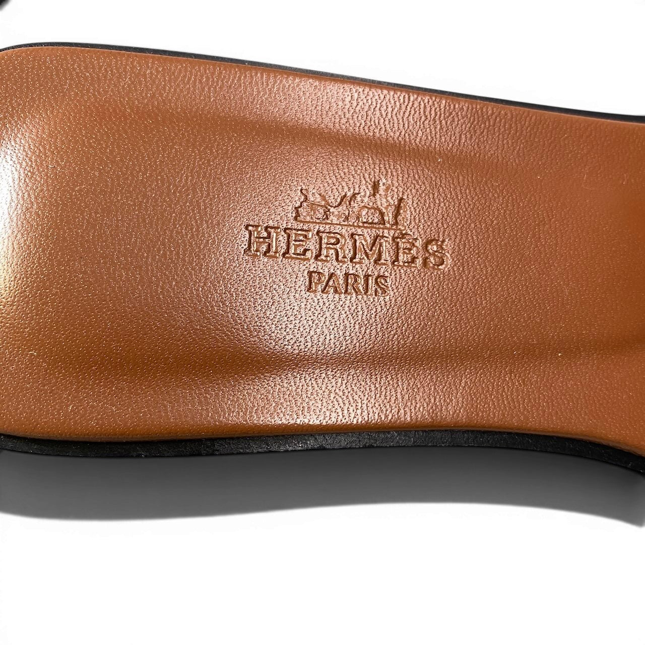 e18 【新品保管品】HERMES オラン デニム サンダル 37 1/2サイズ インディゴ レディース 女性用k02i