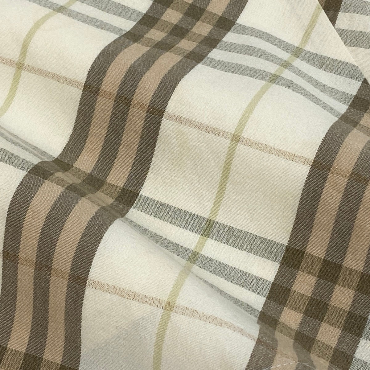 Ig19 BURBERRY LONDON バーバリーロンドン ノバチェック ウエストリボン 台形スカート サイズ36 アイボリー ベージュ系 レディースo07t