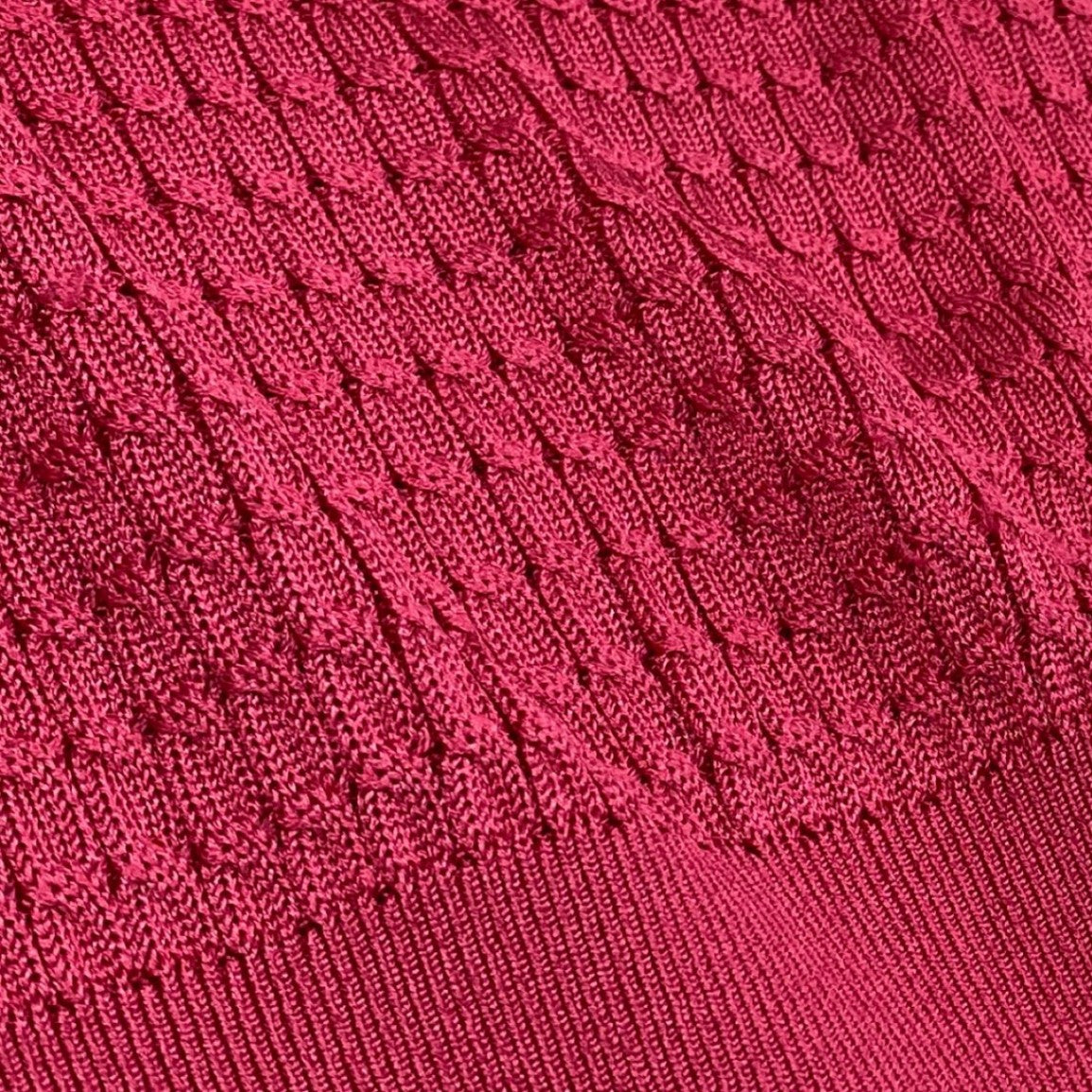 Eb19  Yves Saint Laurent イヴサンローラン 長袖ニットカーディガン トップス 金ボタン M ピンク シルク レディースu02t