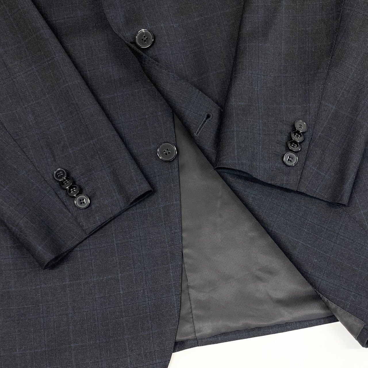 12i25 《美品》 Ermenegildo Zegna エルメネジルドゼニア TROFEO シングルスーツ セットアップ ビジネス 221224 サイズ52R グレー チェック ウール メンズ 大きいサイズu02t
