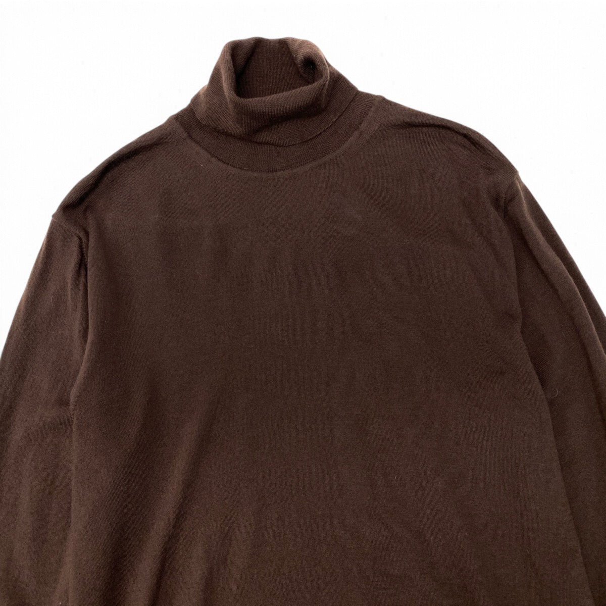 3j20 Salvatore Ferragamo サルヴァトーレフェラガモ ハイネックニットセーター タートルネック イタリア製 XLサイズ ブラウン ウール100％ レディース 女性用u02t