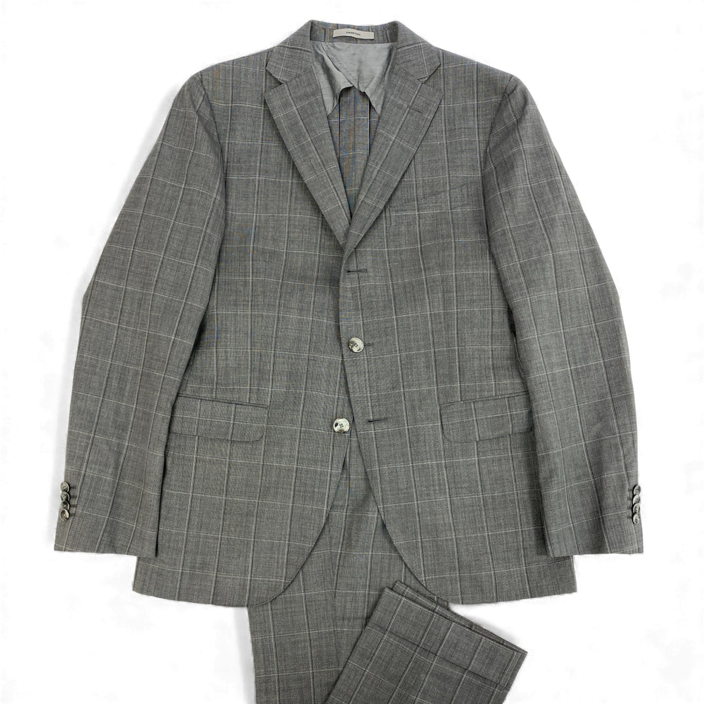 30k6 BOGLIOLI ボリオリ セットアップスーツ テーラードジャケット スラックス S32V2B 46サイズ グレー メンズu02t