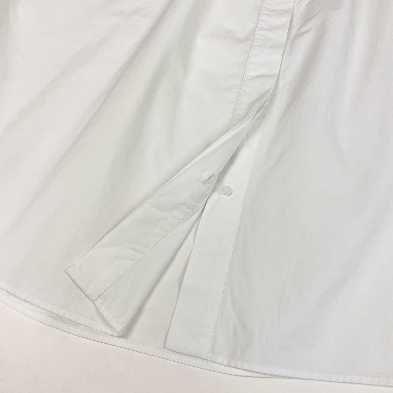 Eb2《美品》 JIL SANDER ジルサンダー ギャザーネック オーバーサイズ シャツ ブラウス トップス JSPP602306 36 ホワイト コットン レディースu02t