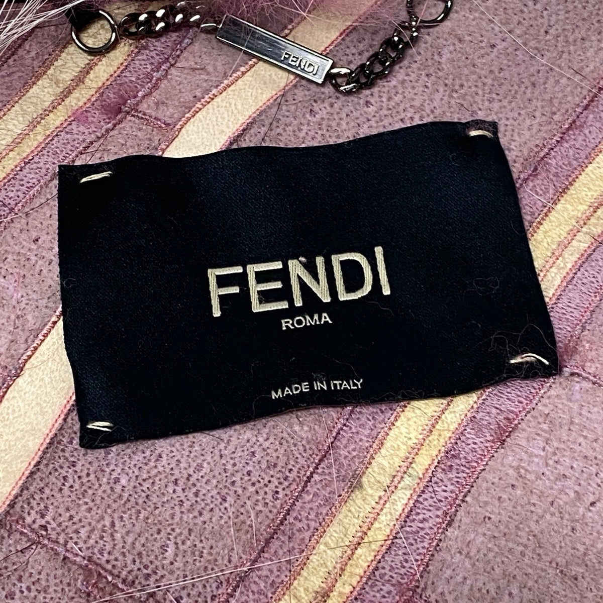 i13 FENDI フェンディ マルチカラー フォックス × ミンク ファージャケット Multi Color Fox Fur Paneled Mink Fur Jacket 40 ピンク 本毛皮t18r