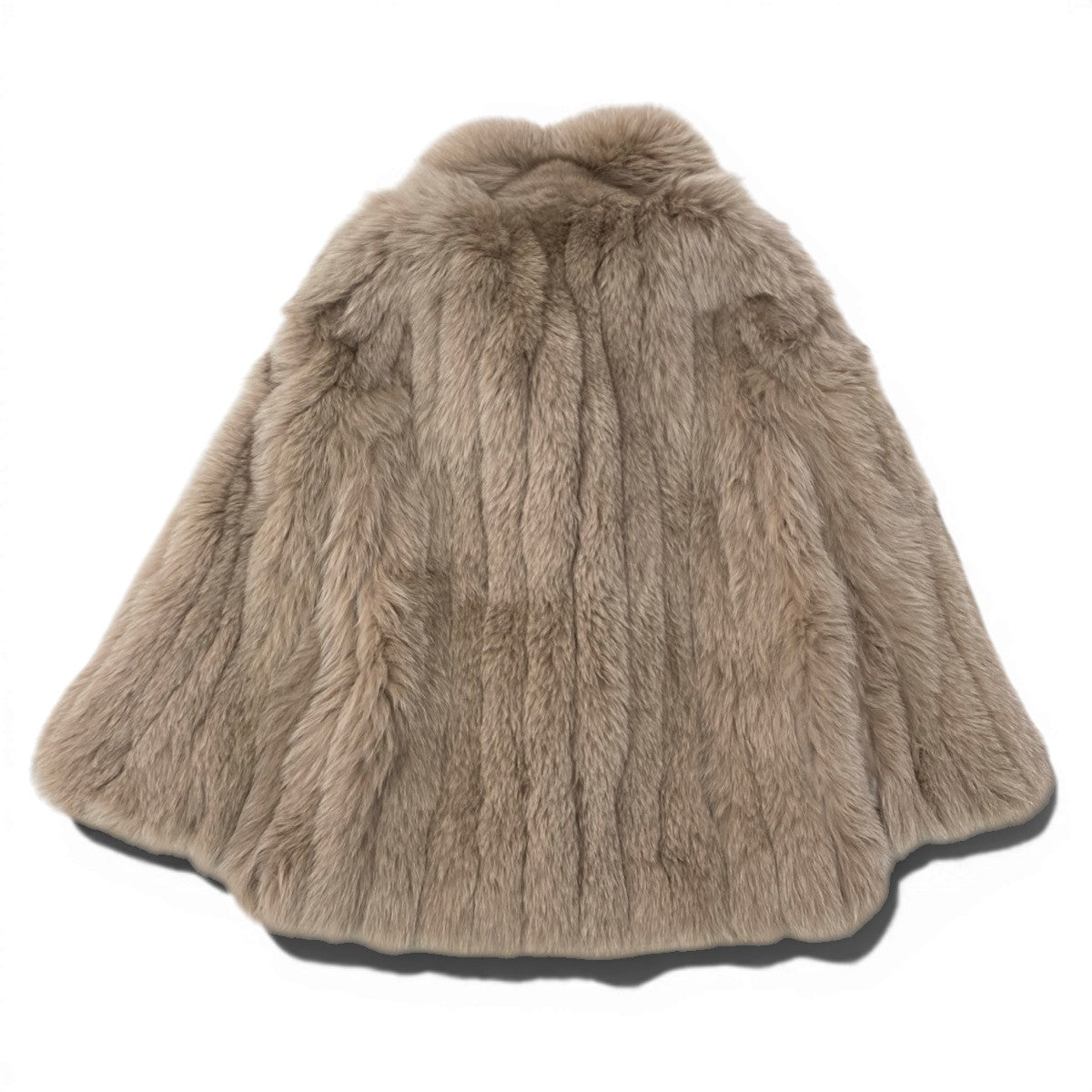 78h8 染め フォックスファー コート サイズF ベージュ 本毛皮 Dyed Fox Fur Coat Beiget18r
