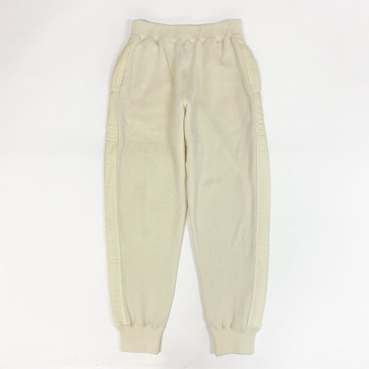 4h26 JIL SANDER + ジルサンダー サイドライン スウェットパンツ ボトムス 裏起毛 イージーパンツ リブ J40KA0158 32 クリーム ウール コットン レディースo07t