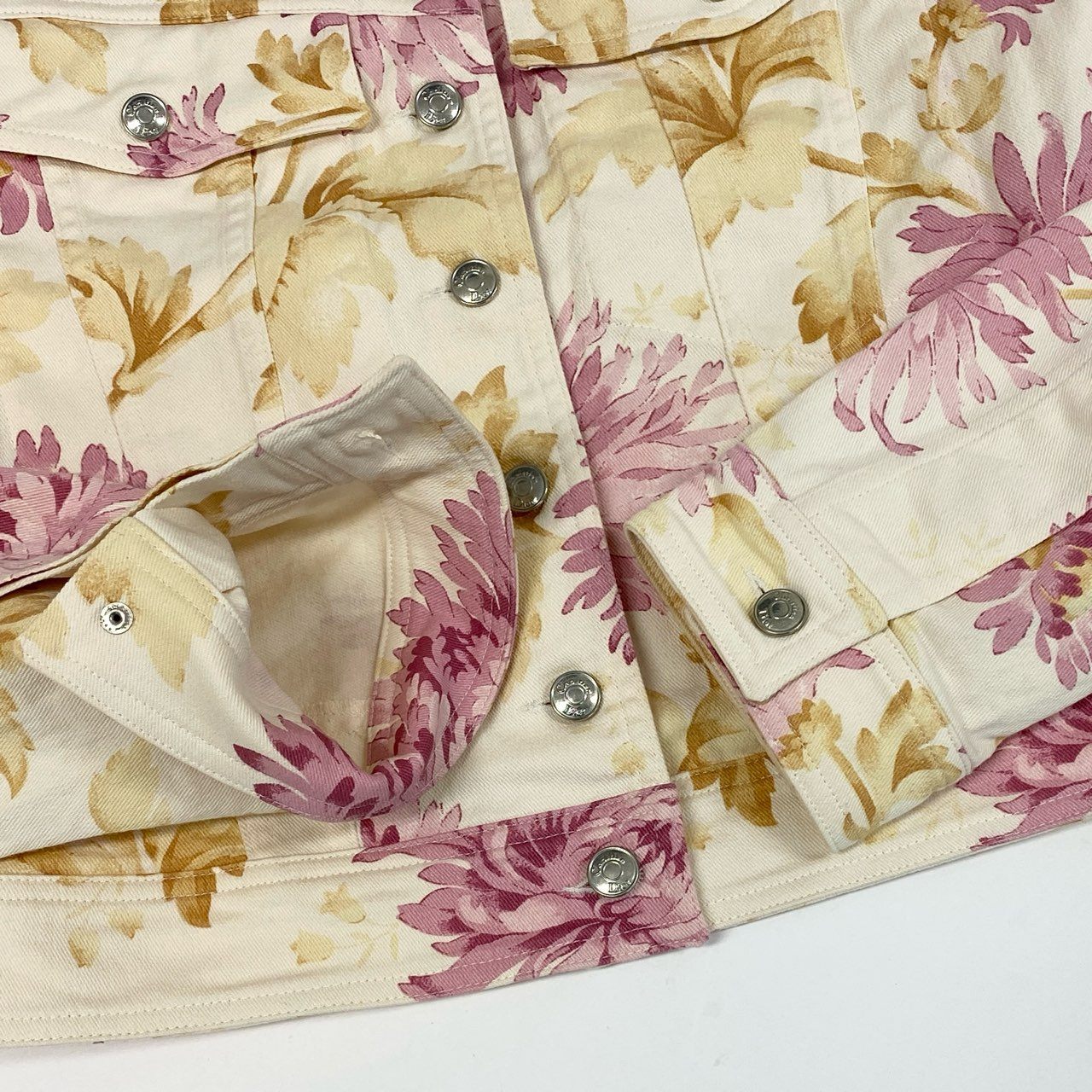 Ib19 Christian Dior クリスチャンディオール ヴィンテージ ガリアーノ期 フラワーデニムジャケット クロップドジャケット サイズ36 マルチカラー レディース 女性用 トップスta1