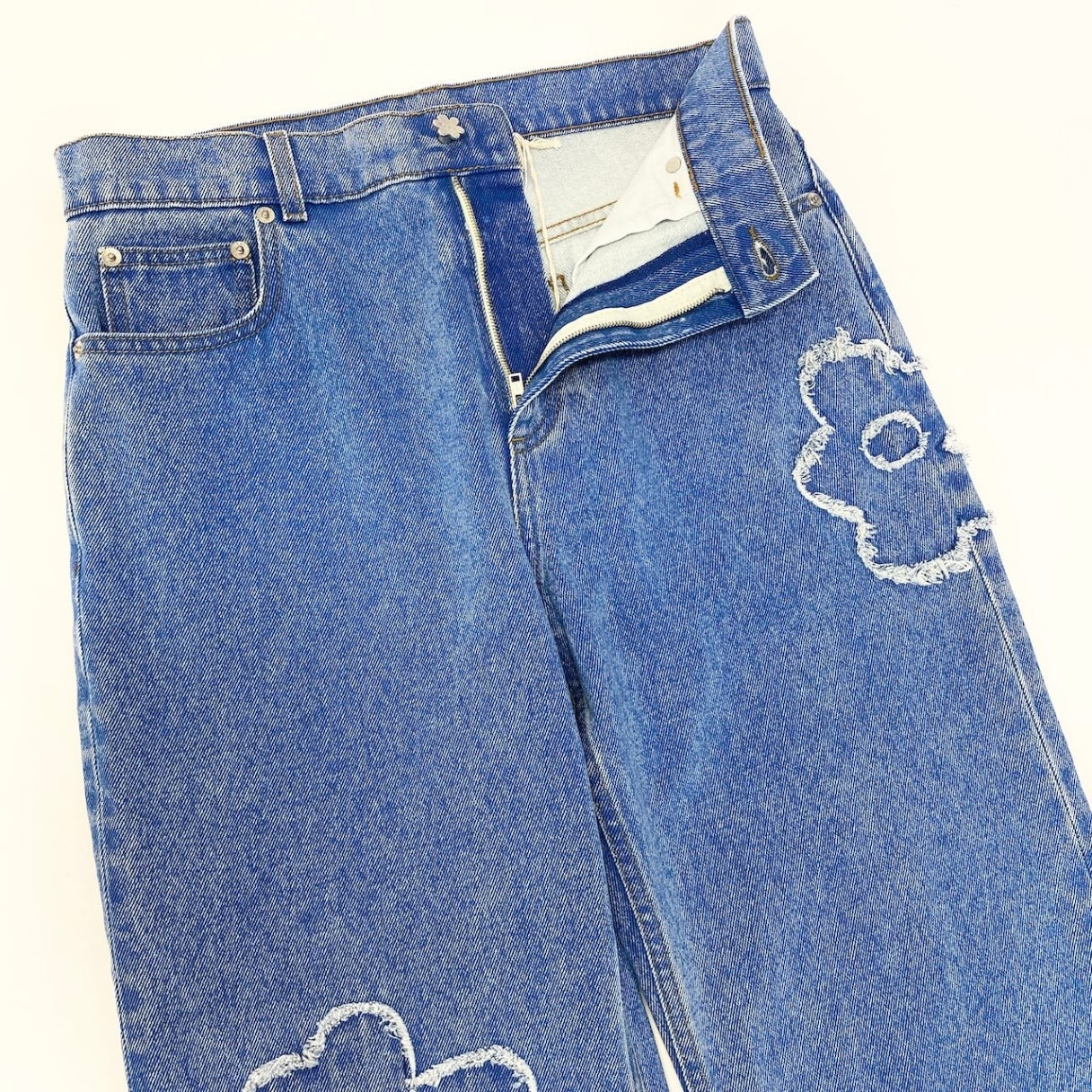 e8 《未使用品》 MARNI マルニ 25SS ボーイフレンド フラワー デニムパンツ SS25 Boy Friend Flour Denim Pants サイズ40 ブルー タグ付t18r