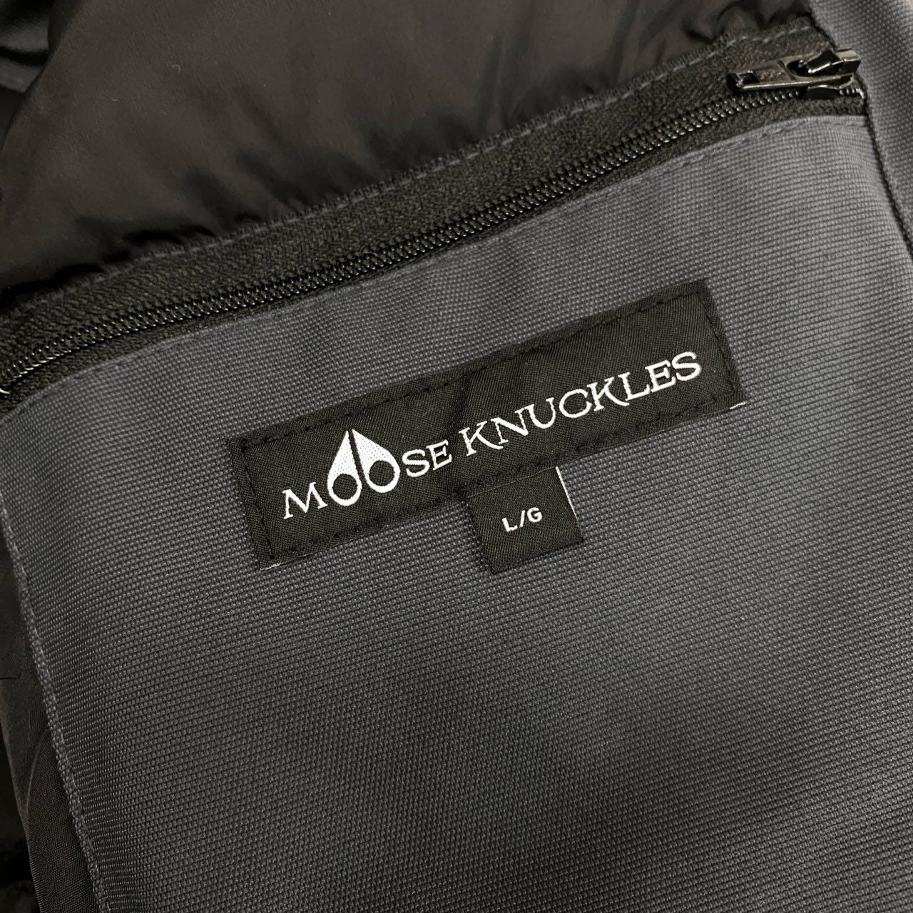 52d10 MOOSE KNUCKLES ムースナックルズ STIRLING PARKA スターリングジャケット ダウンジャケット L グレー 画像参照